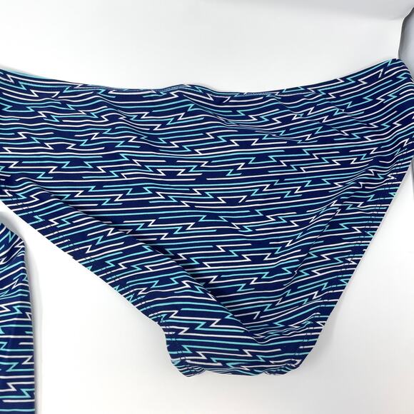 Motherhood Maternity Beach Bump Tankini Bikini Set Blue Aztec Print Size Medium - Picture 9 of 11